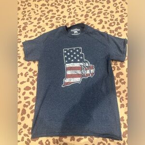 Heather grey Rhode Island 4th July shirt